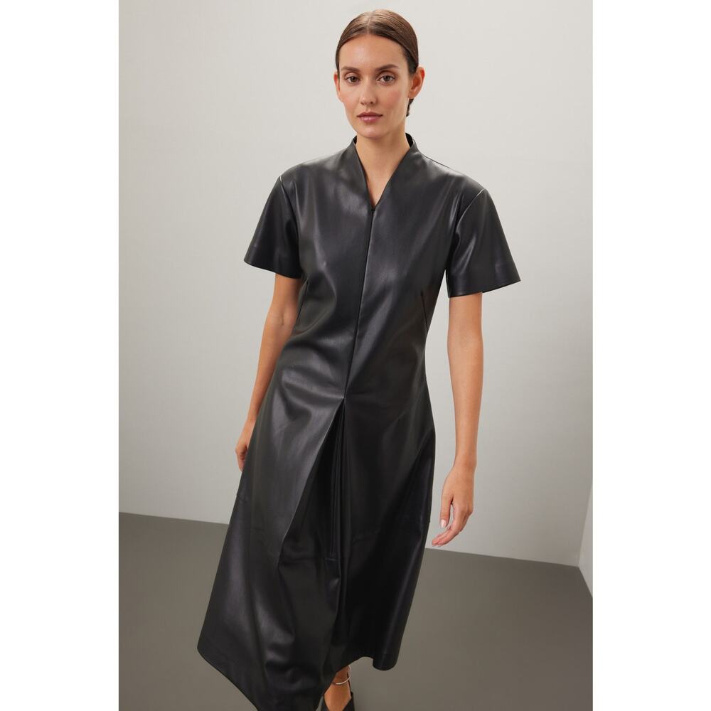 Proenza Schouler White Label Esther Faux Leather Midi Dress - Sz 6